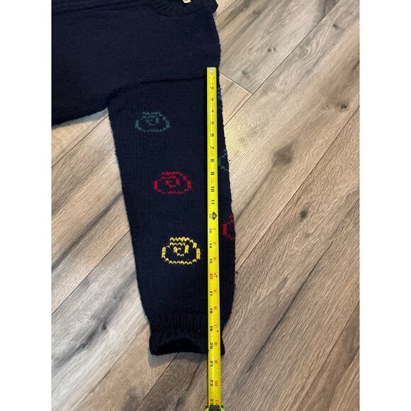 Rev Wear 100% Wool Knit Sweater With Colorful Geometric Patterns & Zip Closure - - Picture 7 of 9